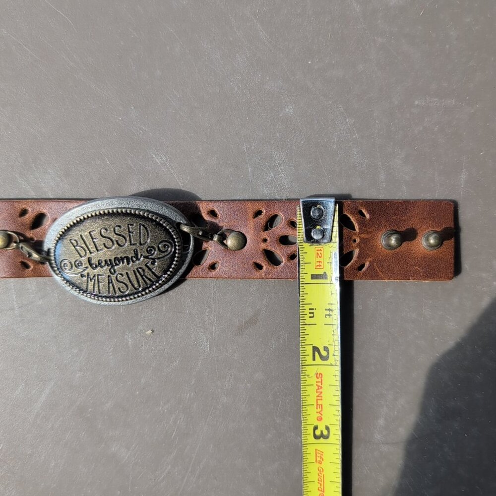 Blessed Beyond Measure Leather Banded Bracelet - Picture 6 of 6
